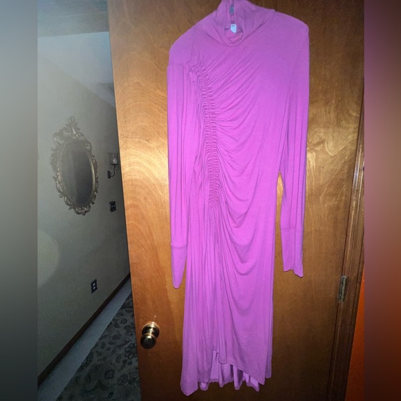 Daily Practice by Anthropologie Ruched Dress in Raspberry. Size M NWOT - Picture 12 of 14